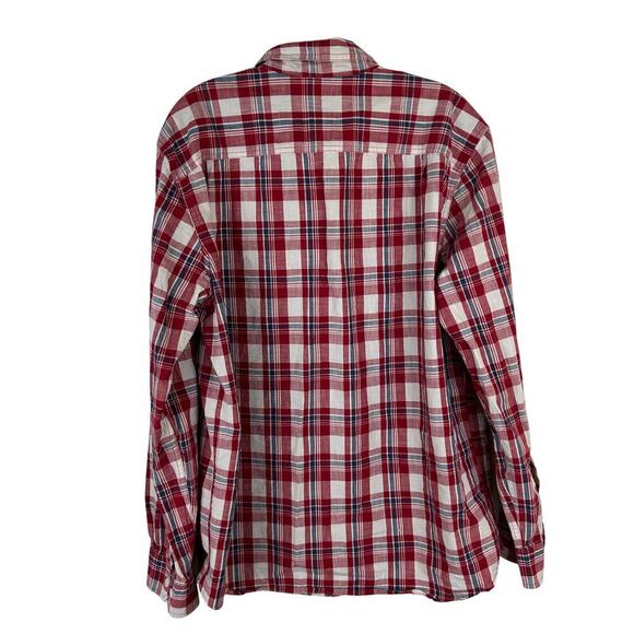L.L. Bean Mens Button Up Shirt Size Large Long Sleeve Red 100% Cotton - Picture 3 of 5